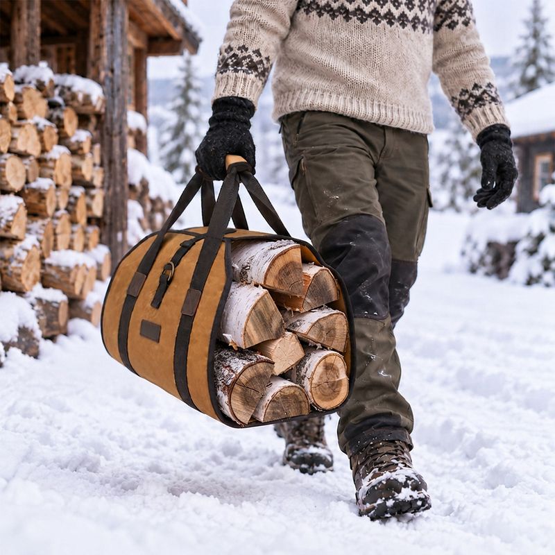 Bæreveske for ved