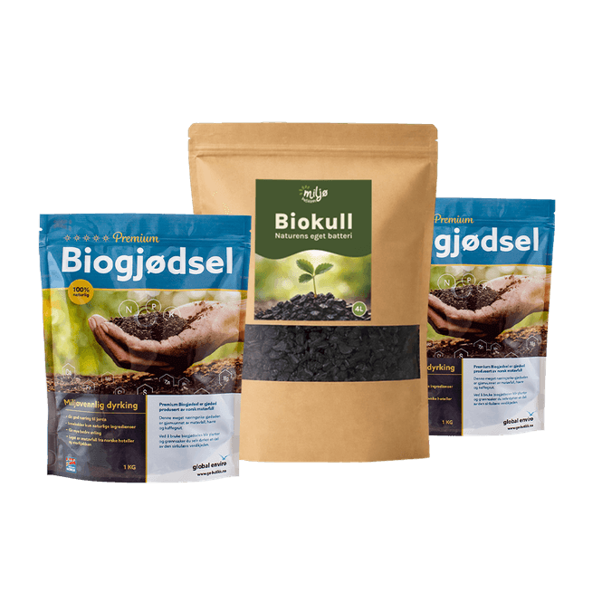 Hovedbilde Næringspakke: Biogjødsel x 2 + Biokull